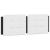 Cadru de pat cu lumini LED negru/alb 140x190 cm piele ecologică GartenMobel Dekor