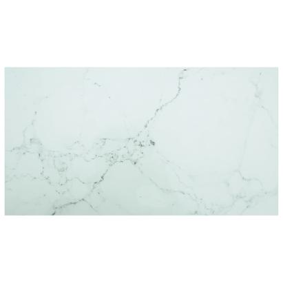 Blat masă alb 120x65cm 8mm sticlă securizată, design de marmură GartenMobel Dekor