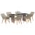 Set dining pentru exterior 7 pcs Gri deschis 190 x 80 x 74 cm GartenMobel Dekor