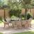 Set de dining 9 pcs Gri deschis 190 x 80 x 74 cm GartenMobel Dekor