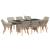 Set de dining 9 pcs Gri deschis 190 x 80 x 74 cm GartenMobel Dekor