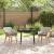 Set de dining 3 pcs Gri deschis și Negru 80 cm x 80 cm GartenMobel Dekor