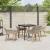 Set de dining 5 pcs Gri deschis și Negru 80 cm x 80 cm GartenMobel Dekor