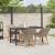 Set de dining 5 pcs Gri deschis și Negru 160 x 80 x 74 cm GartenMobel Dekor