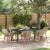 Set de dining 7 pcs Gri deschis și Negru 200x100x74 cm GartenMobel Dekor