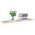 Rafturi perete suspendate 2 buc. stejar/alb 90x23,5x3,8 cm MDF GartenMobel Dekor