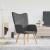 Scaun de relaxare, gri închis, material textil GartenMobel Dekor