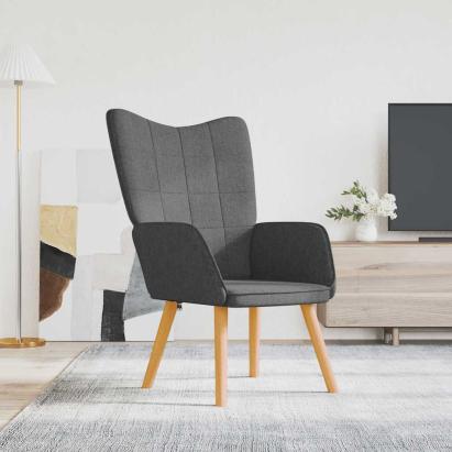 Scaun de relaxare, gri închis, material textil GartenMobel Dekor