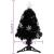 Pom de Crăciun cu LED fulgi de zăpadă, negru 64 cm fibră optică GartenMobel Dekor