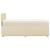 Pat box spring cu saltea, crem, 80x200 cm, textil GartenMobel Dekor