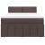 Pat continental cu saltea, maro închis, 140x200 cm, textil GartenMobel Dekor
