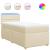 Pat box spring cu saltea, crem, 80x200 cm, textil GartenMobel Dekor