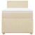Pat box spring cu saltea, crem, 90x200 cm, textil GartenMobel Dekor