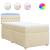 Pat box spring cu saltea, crem, 90x200 cm, textil GartenMobel Dekor