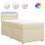 Pat box spring cu saltea, crem, 100x200 cm, textil GartenMobel Dekor