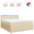 Pat box spring cu saltea, crem, 200x200 cm, textil GartenMobel Dekor