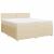 Pat box spring cu saltea, crem, 200x200 cm, textil GartenMobel Dekor