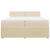 Pat box spring cu saltea, crem, 200x200 cm, textil GartenMobel Dekor