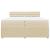 Pat box spring cu saltea, crem, 200x200 cm, textil GartenMobel Dekor
