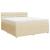 Pat box spring cu saltea, crem, 200x200 cm, textil GartenMobel Dekor