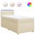 Pat box spring cu saltea, crem, 80x200 cm, textil GartenMobel Dekor