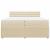 Pat box spring cu saltea, crem, 200x200 cm, textil GartenMobel Dekor