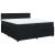 Pat box spring cu saltea, negru, 200x200 cm, catifea GartenMobel Dekor