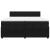 Pat box spring cu saltea, negru, 200x200 cm, catifea GartenMobel Dekor