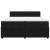 Pat box spring cu saltea, negru, 200x200 cm, catifea GartenMobel Dekor