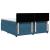 Pat box spring cu saltea, albastru, 200x200 cm, catifea GartenMobel Dekor