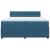 Pat box spring cu saltea, albastru, 200x200 cm, catifea GartenMobel Dekor