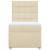 Pat box spring cu saltea, crem, 80x200 cm, textil GartenMobel Dekor