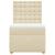 Pat box spring cu saltea, crem, 80x200 cm, textil GartenMobel Dekor