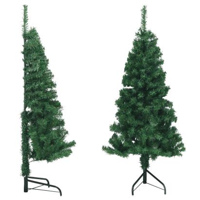 Brad de Crăciun artificial de colț, verde, 150 cm, PVC GartenMobel Dekor
