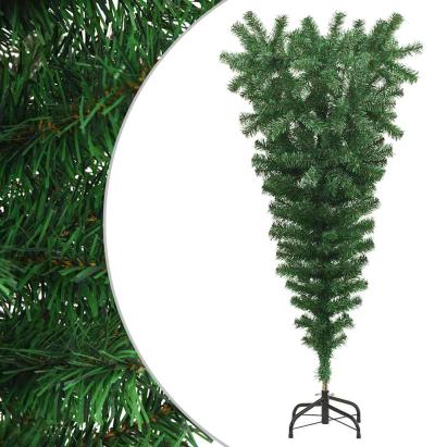 Pom de Crăciun artificial inversat, cu suport, verde, 120 cm GartenMobel Dekor