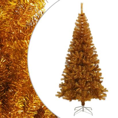 Pom de Crăciun artificial cu suport, auriu, 240 cm, PET GartenMobel Dekor