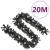 Ghirlandă de Crăciun cu lumini LED, negru, 20 m GartenMobel Dekor