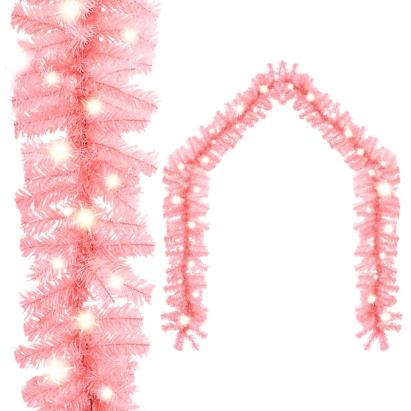 Ghirlandă de Crăciun cu lumini LED, roz, 5 m GartenMobel Dekor
