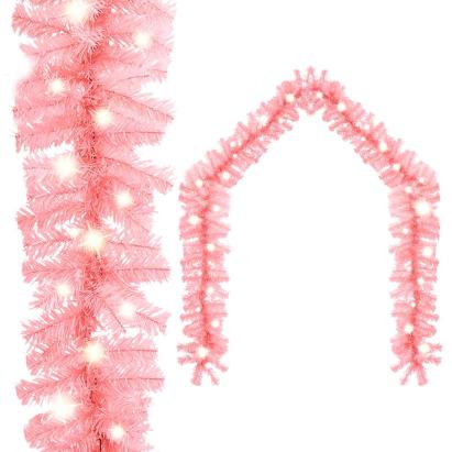 Ghirlandă de Crăciun cu lumini LED, roz, 10 m GartenMobel Dekor
