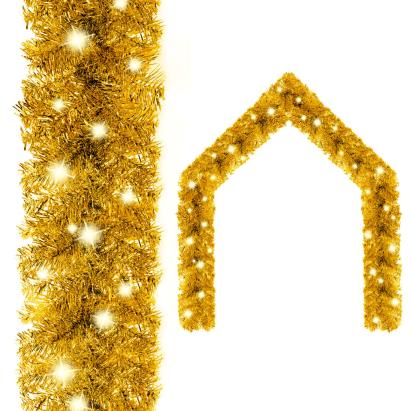 Ghirlandă de Crăciun cu lumini LED, auriu, 5 m GartenMobel Dekor