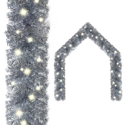 Ghirlandă de Crăciun cu lumini LED, argintiu, 20 m GartenMobel Dekor