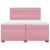 Pat box spring cu saltea, roz, 200x200 cm, catifea GartenMobel Dekor