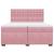 Pat box spring cu saltea, roz, 200x200 cm, catifea GartenMobel Dekor