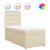 Pat box spring cu saltea, crem, 90x200 cm, textil GartenMobel Dekor