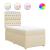 Pat box spring cu saltea, crem, 90x200 cm, textil GartenMobel Dekor