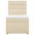 Pat box spring cu saltea, crem, 100x200 cm, textil GartenMobel Dekor