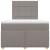 Pat box spring cu saltea, taupe, 120x190 cm material textil GartenMobel Dekor