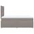 Pat box spring cu saltea, taupe, 120x190 cm material textil GartenMobel Dekor