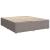 Pat continental cu saltea, gri taupe, 180x200 cm, textil GartenMobel Dekor