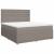 Pat continental cu saltea, gri taupe, 180x200 cm, textil GartenMobel Dekor